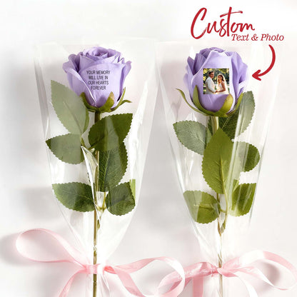 Custom Photo & Text Rose (Multiple Colors Available) – Personalized Valentine’s Day Gift Mother’s Day Gift