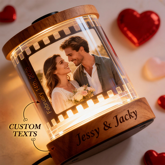 Personalized Photo & Text Film Reel Night Light – Custom Valentine’s Day Gift
