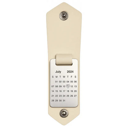 Personalized Photo and Calendar PU Leather Keychain with Custom Text Valentines Gifts for Him