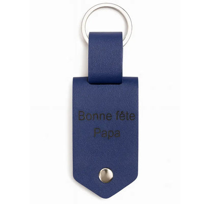 Personalized Photo and Calendar PU Leather Keychain with Custom Text Valentines Gifts for Him
